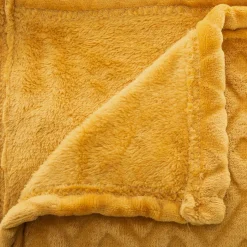 Manta losangos ocre 180x230cm