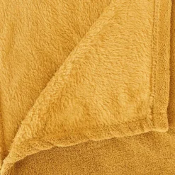 Manta microfibra ocre 125x150cm