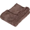 Manta microfibra taupe 125x150cm