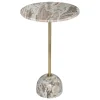 Mesa de apoio bege DOLCE RIVIERA em mármore 58cm