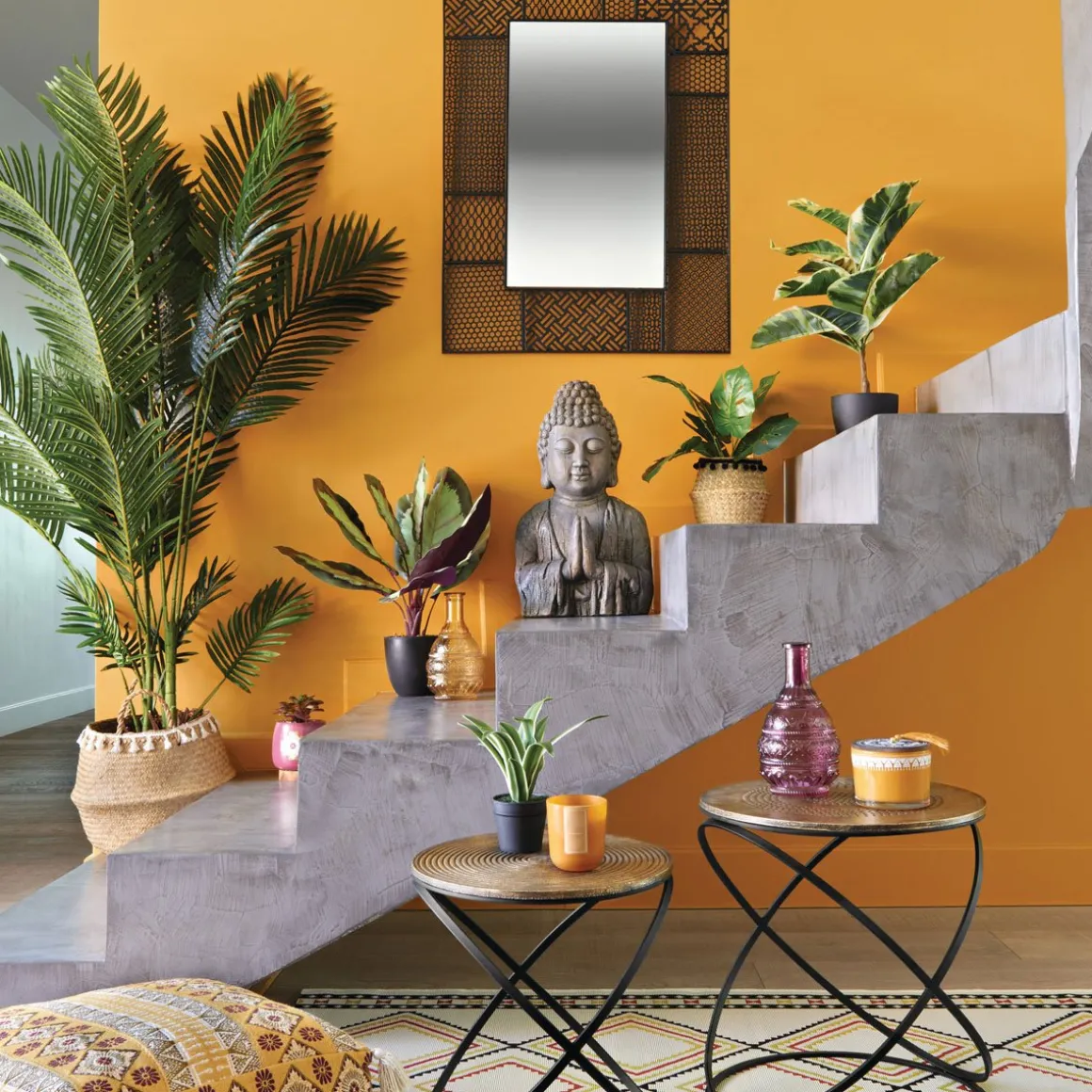 Mesa de apoio cobre étnica 38,5cm