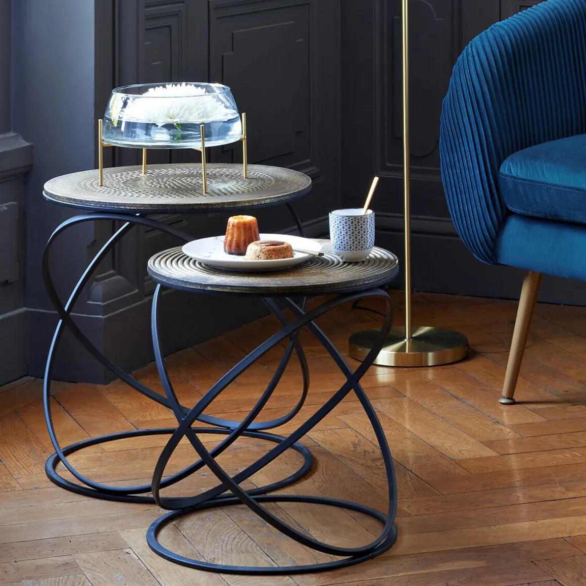 Mesa de apoio cobre étnica 38,5cm