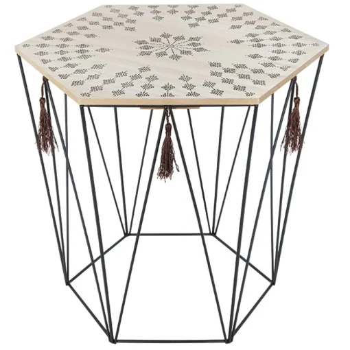 Mesa de apoio ETNIC KUMI hexagonal