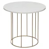 Mesa de apoio GARANCE branca em mármore 55x60cm