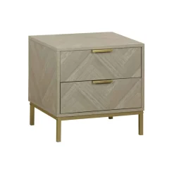 Mesa de cabeceira CHEVRON bege em mdf