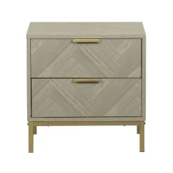 Mesa de cabeceira CHEVRON bege em mdf