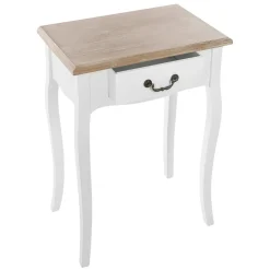 Mesa de cabeceira com 1 gaveta CHRYSA branca