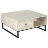 Mesa de centro com 2 gavetas AJAY bege