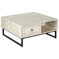 Mesa de centro com 2 gavetas AJAY bege