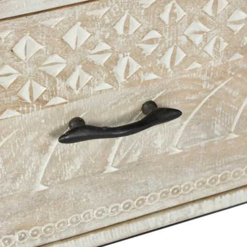 Mesa de centro com 2 gavetas AJAY bege