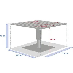 Mesa de centro SALIMIA elevável taupe
