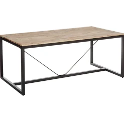 Mesa de jantar EDENA em madeira acácia e metal