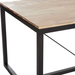 Mesa de jantar EDENA em madeira acácia e metal