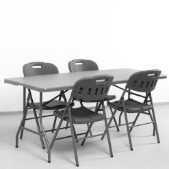 Mesa encartável cinza