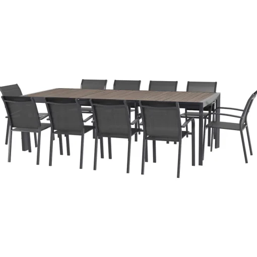 Mesa extensível automática ÉVASION seigle e graphite 214-274cm