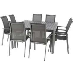 Mesa extensível PARADIZE cinza 10 lugares