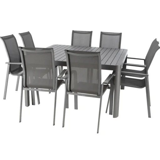 Mesa extensível PARADIZE cinza 10 lugares