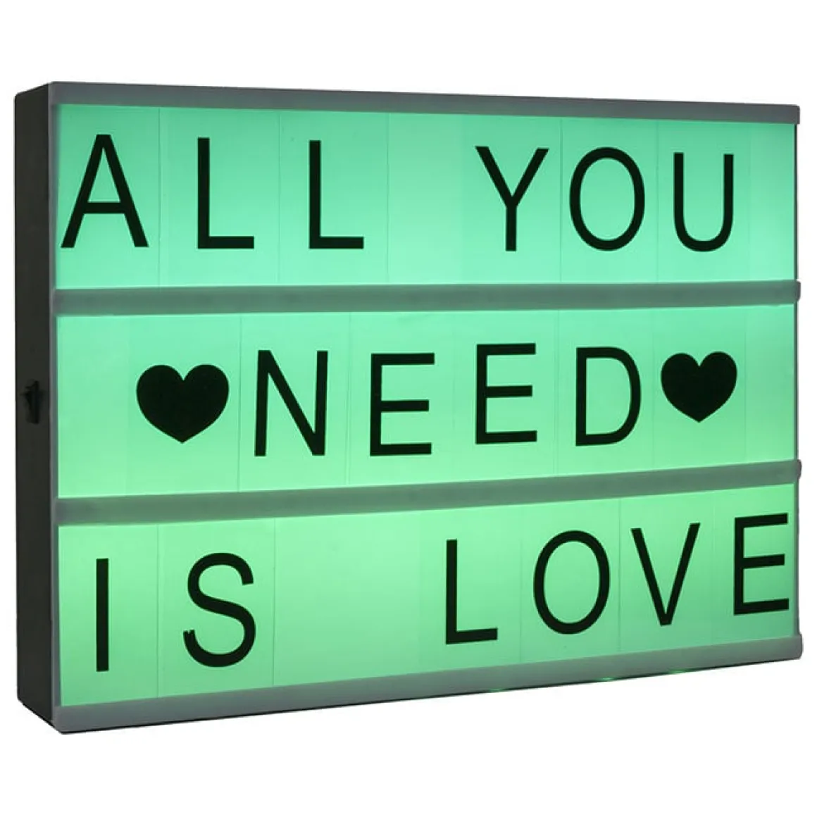 Moldura luminosa colorida com mensagem