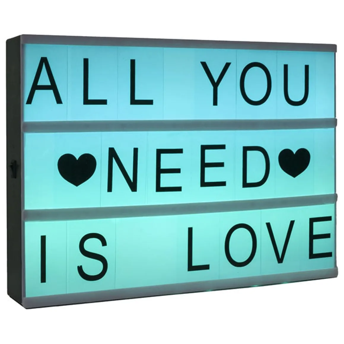 Moldura luminosa colorida com mensagem