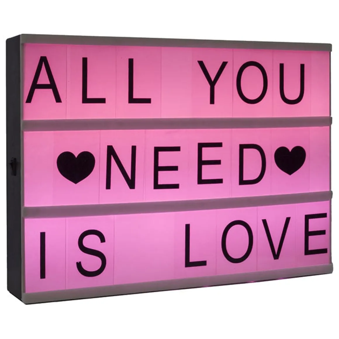 Moldura luminosa colorida com mensagem