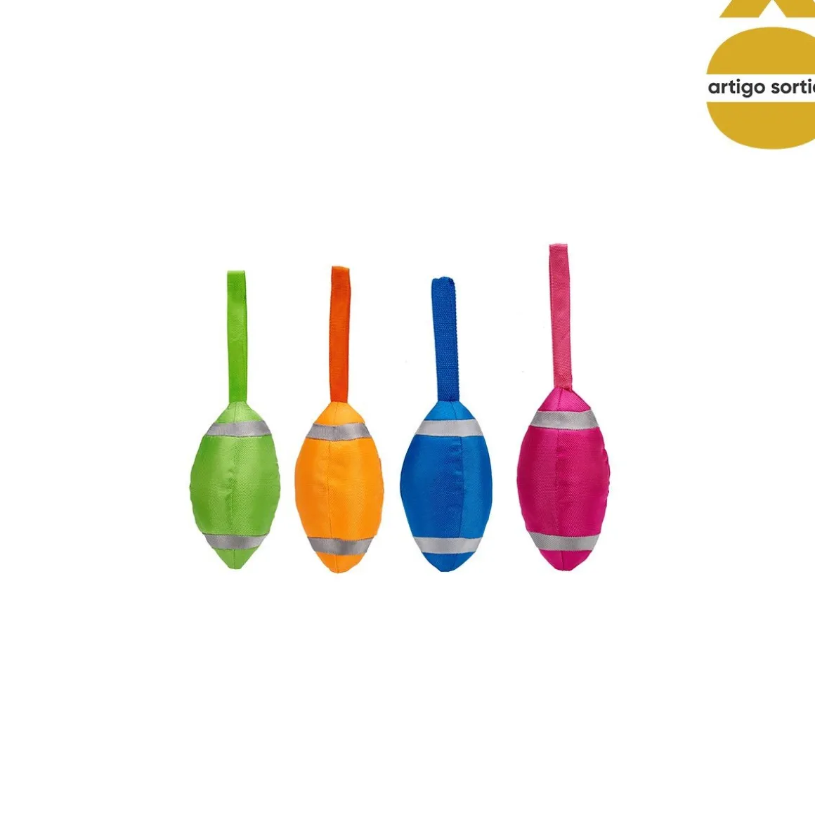 Mordedor em forma de bola de rugby