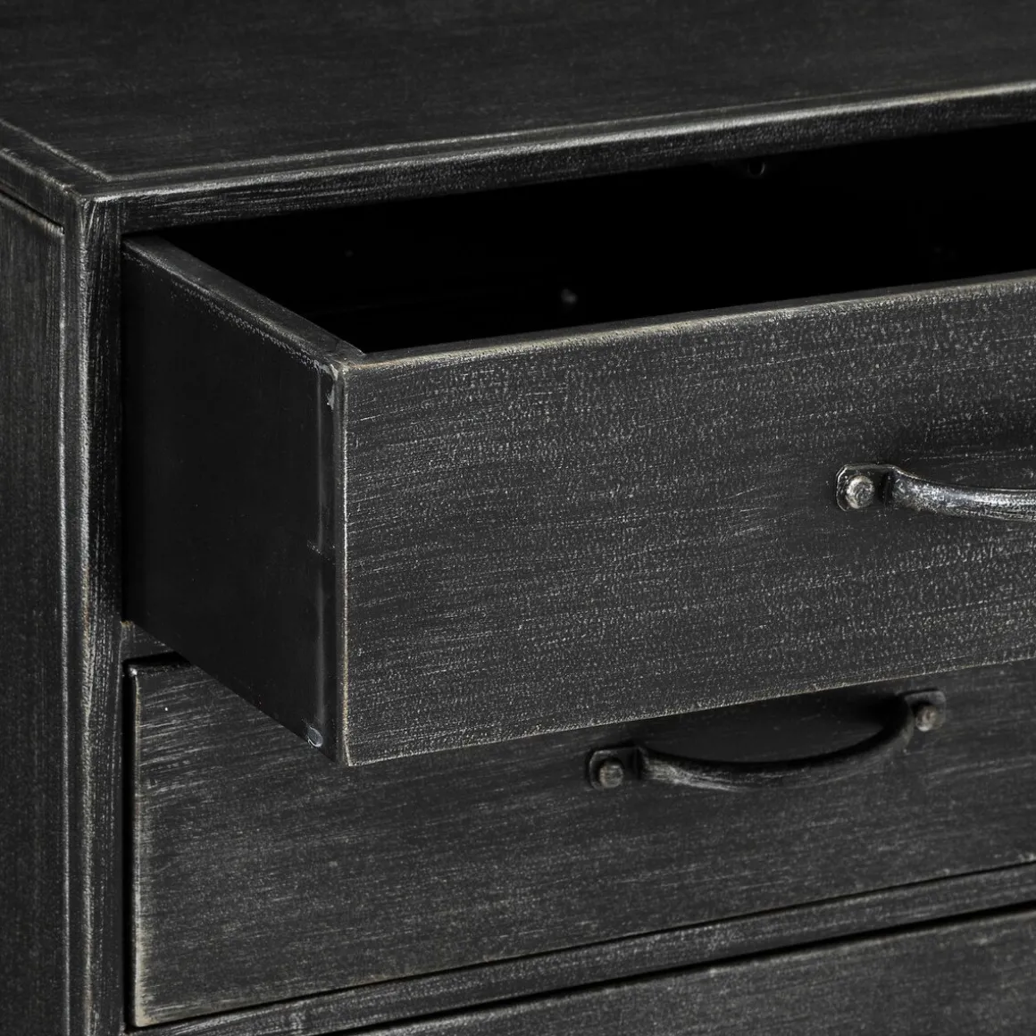 Móvel com 6 gavetas SEVIN cinza escuro em metal