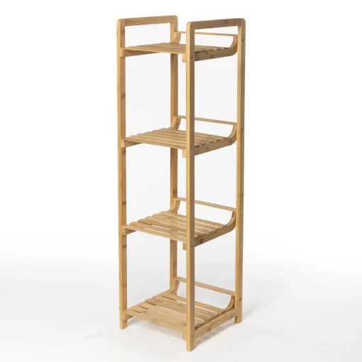 Móvel em bambu com 4 prateleiras 104cm