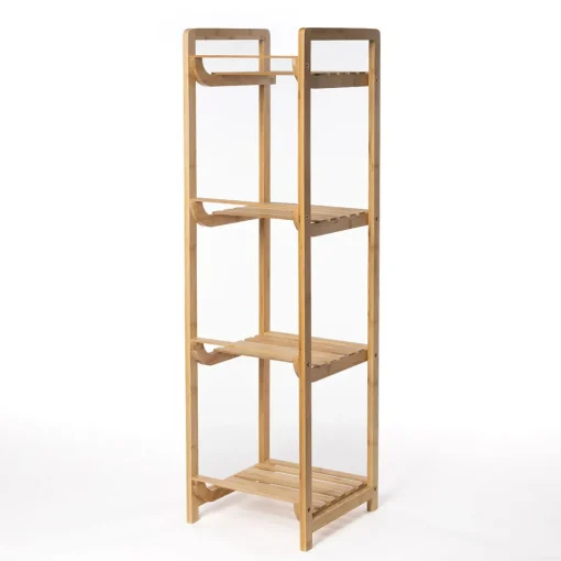 Móvel em bambu com 4 prateleiras 104cm