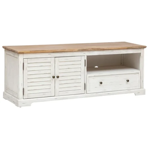 Móvel para tv com 2 portas e 1 gaveta OLBIA branco