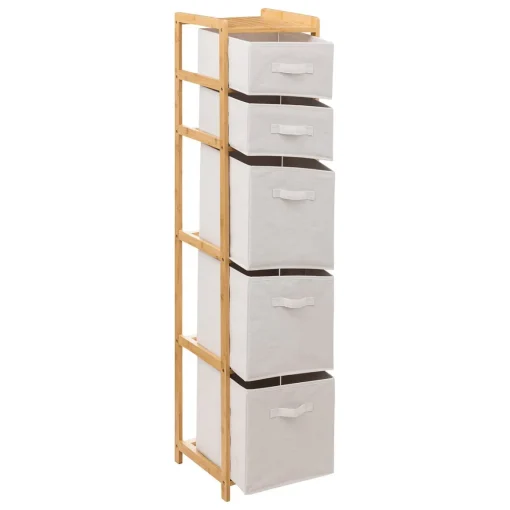 Móvel wc TIDY BOX em bambu com 5 gavetas