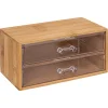 Organizador wc com 2 gavetas em bambu