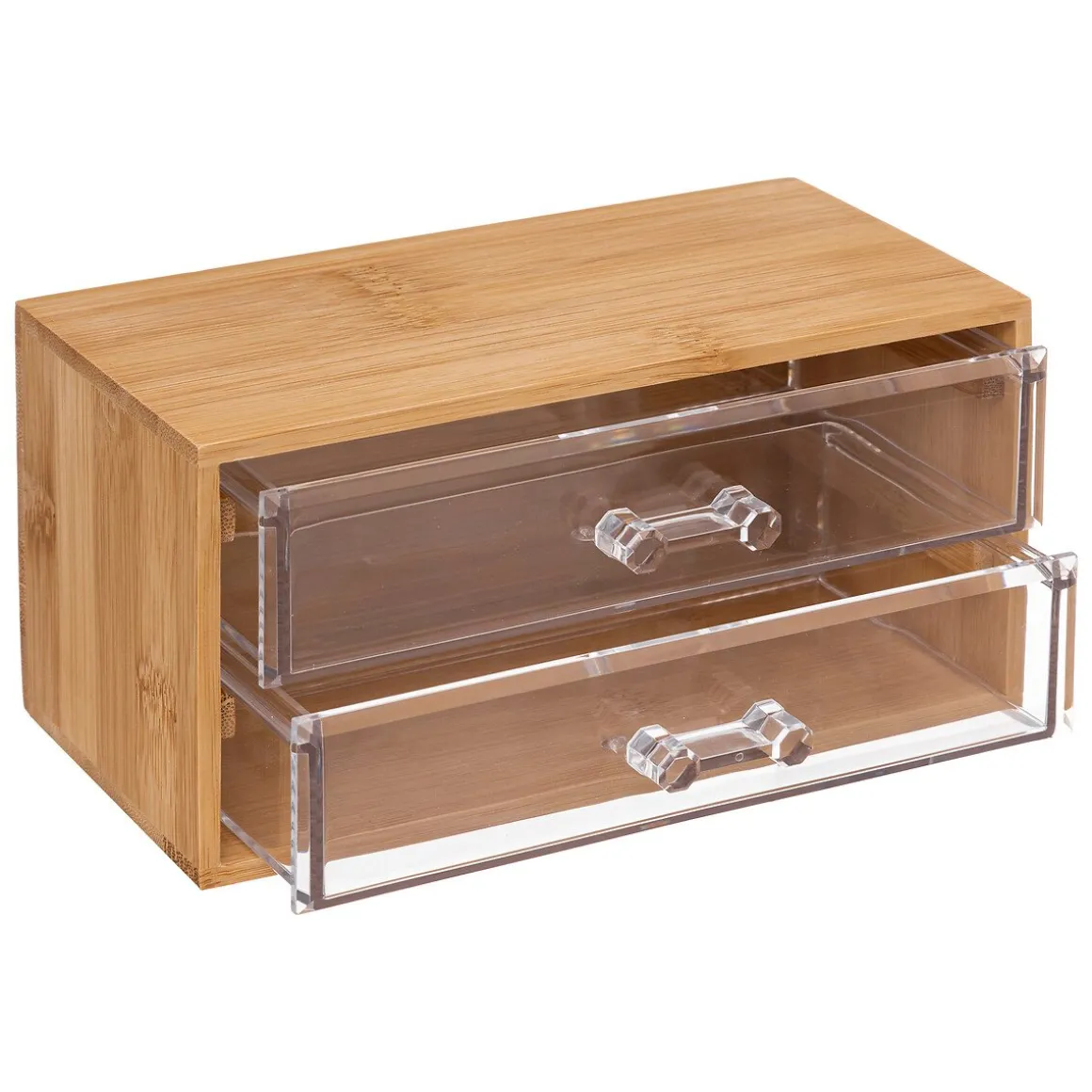 Organizador wc com 2 gavetas em bambu