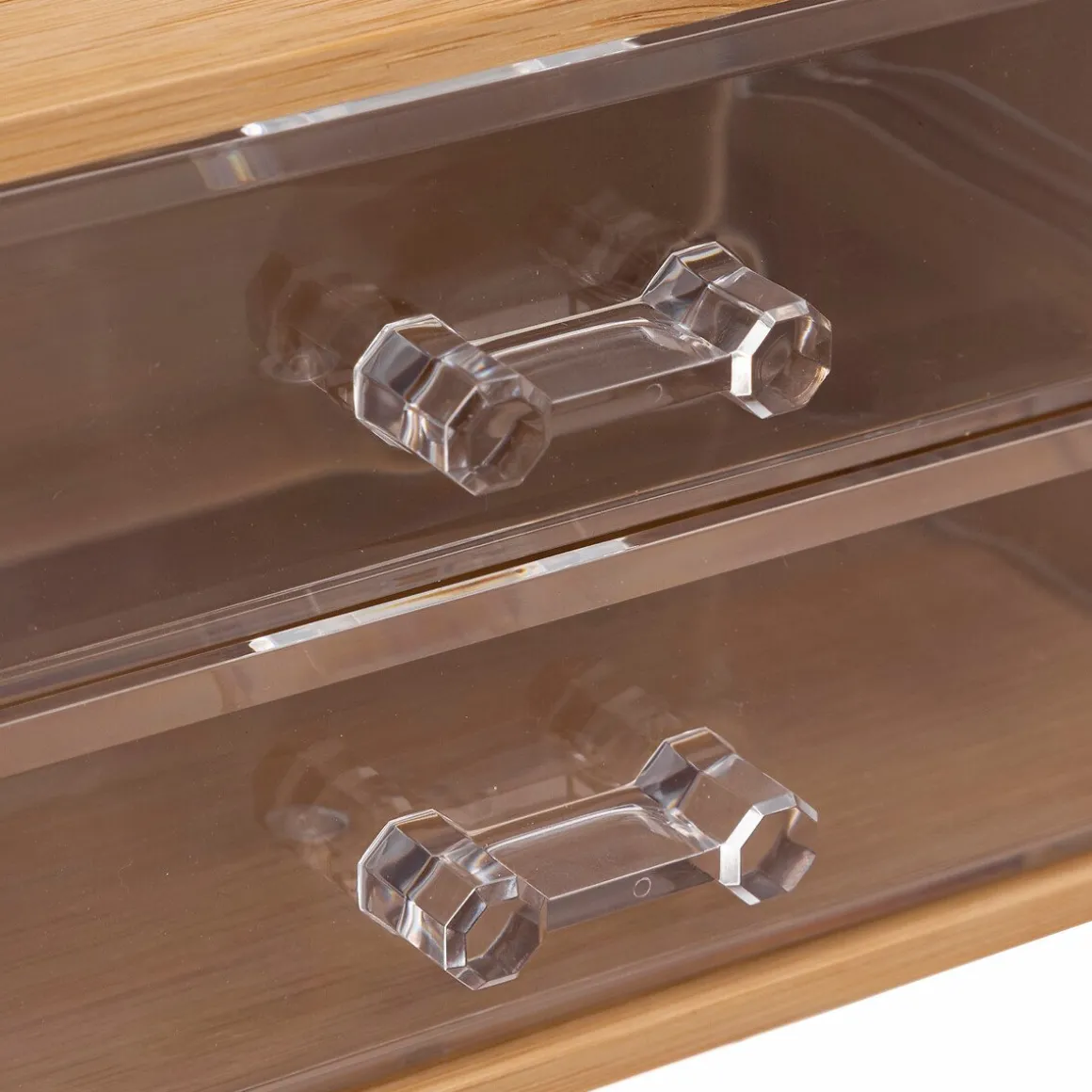 Organizador wc com 2 gavetas em bambu