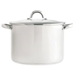 Panela inox com tampa em vidro 30cm
