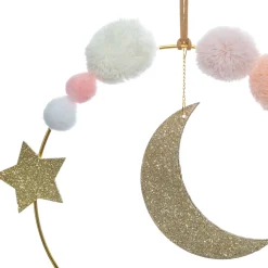 Pendurante lua e estrela 21,5cm