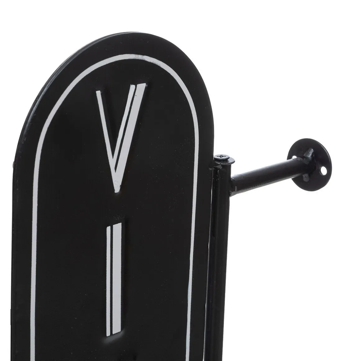 Placa decorativa VINTAGE preta em metal