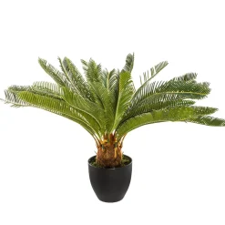Planta palmeira artificial com vaso