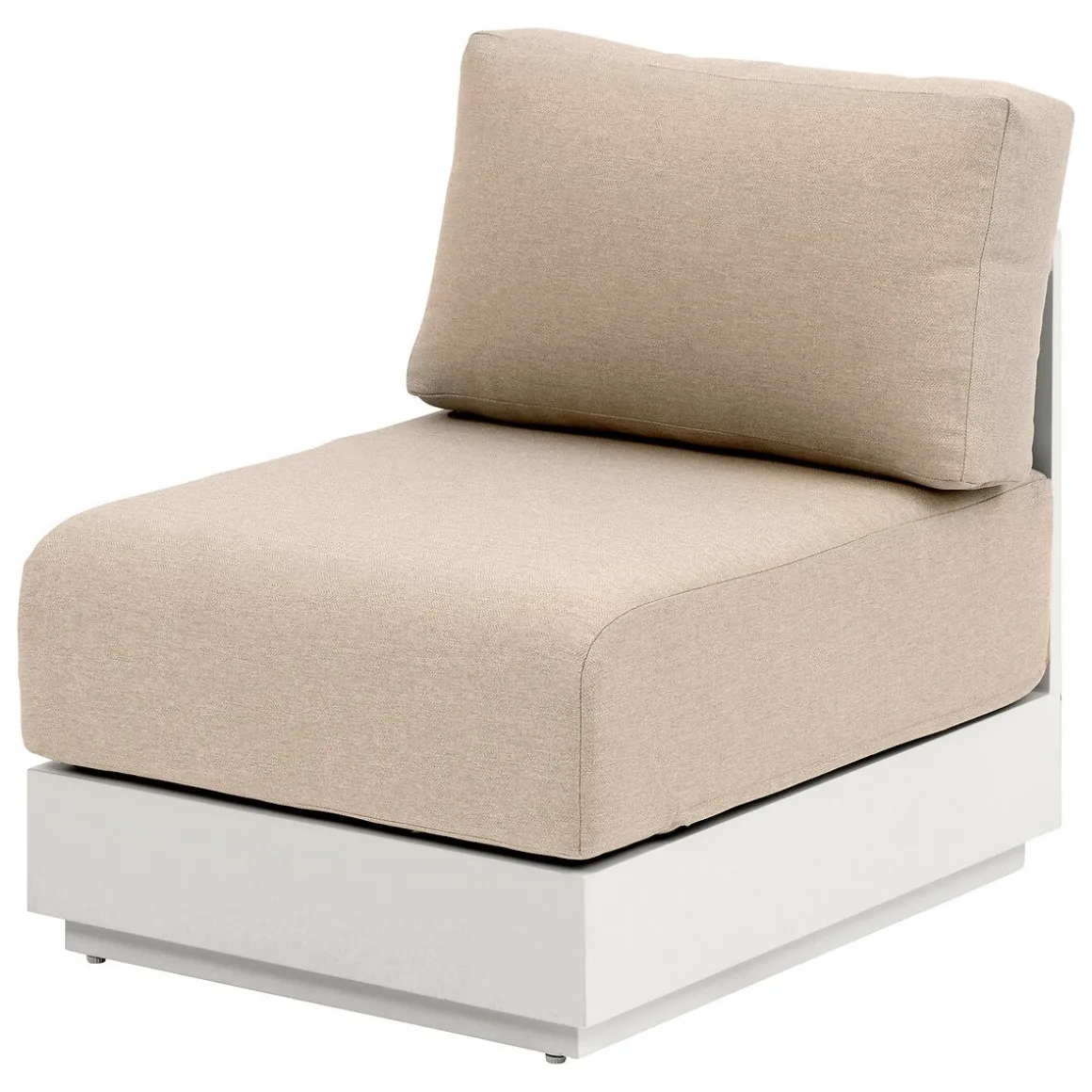 Poltrona ALLURE bege em alumínio