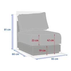 Poltrona ALLURE bege em alumínio