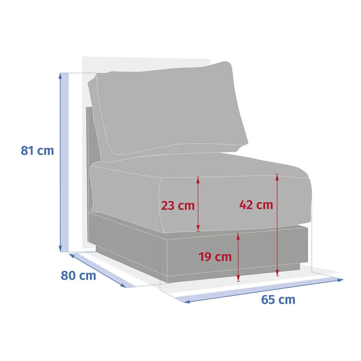 Poltrona ALLURE bege em alumínio