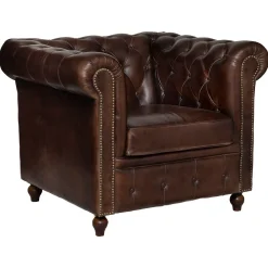 Poltrona CHESTER castanha