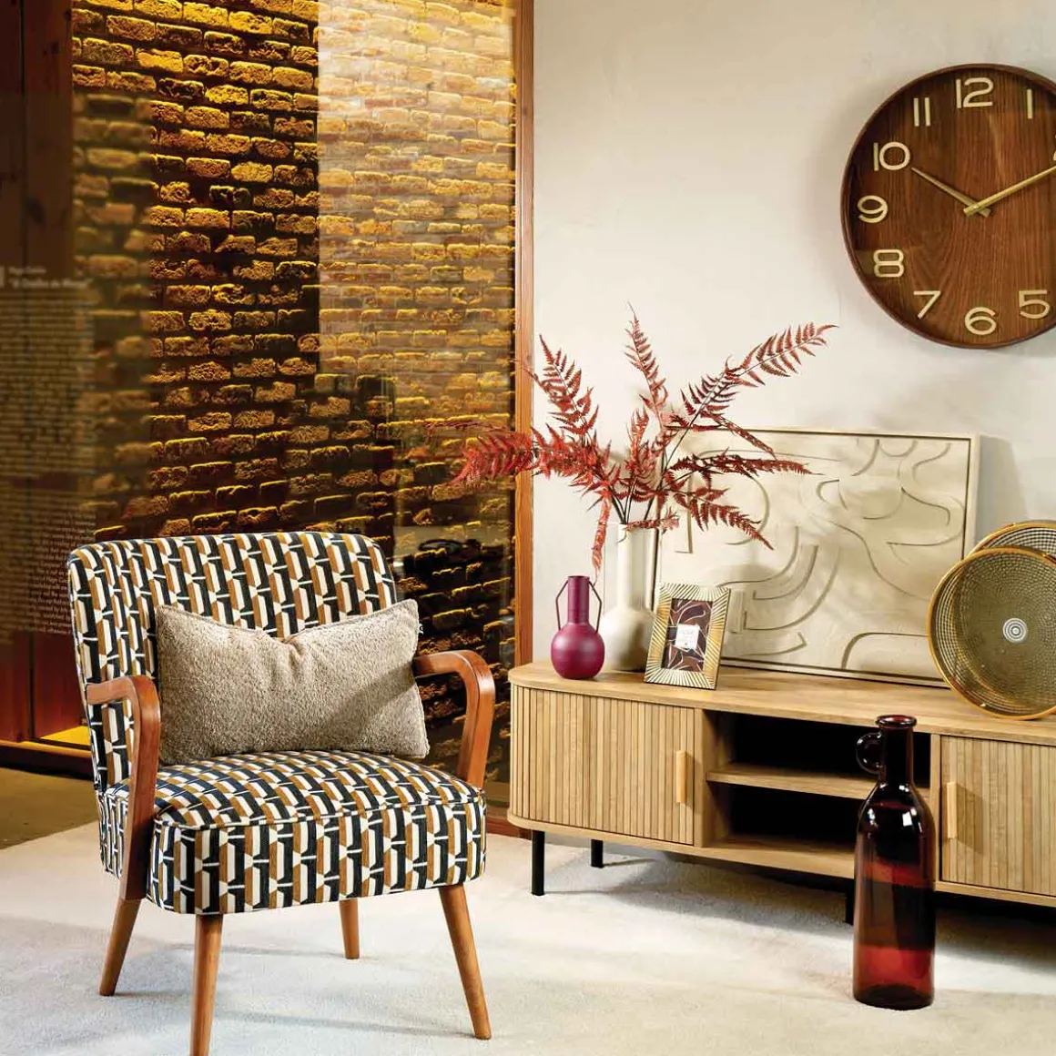 Poltrona CHIARA em tecido decorado