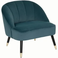 Poltrona NAOVA azul de veludo
