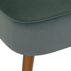 Poltrona NAOVA verde de veludo