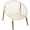 Poltrona raina branco em madeira e metal