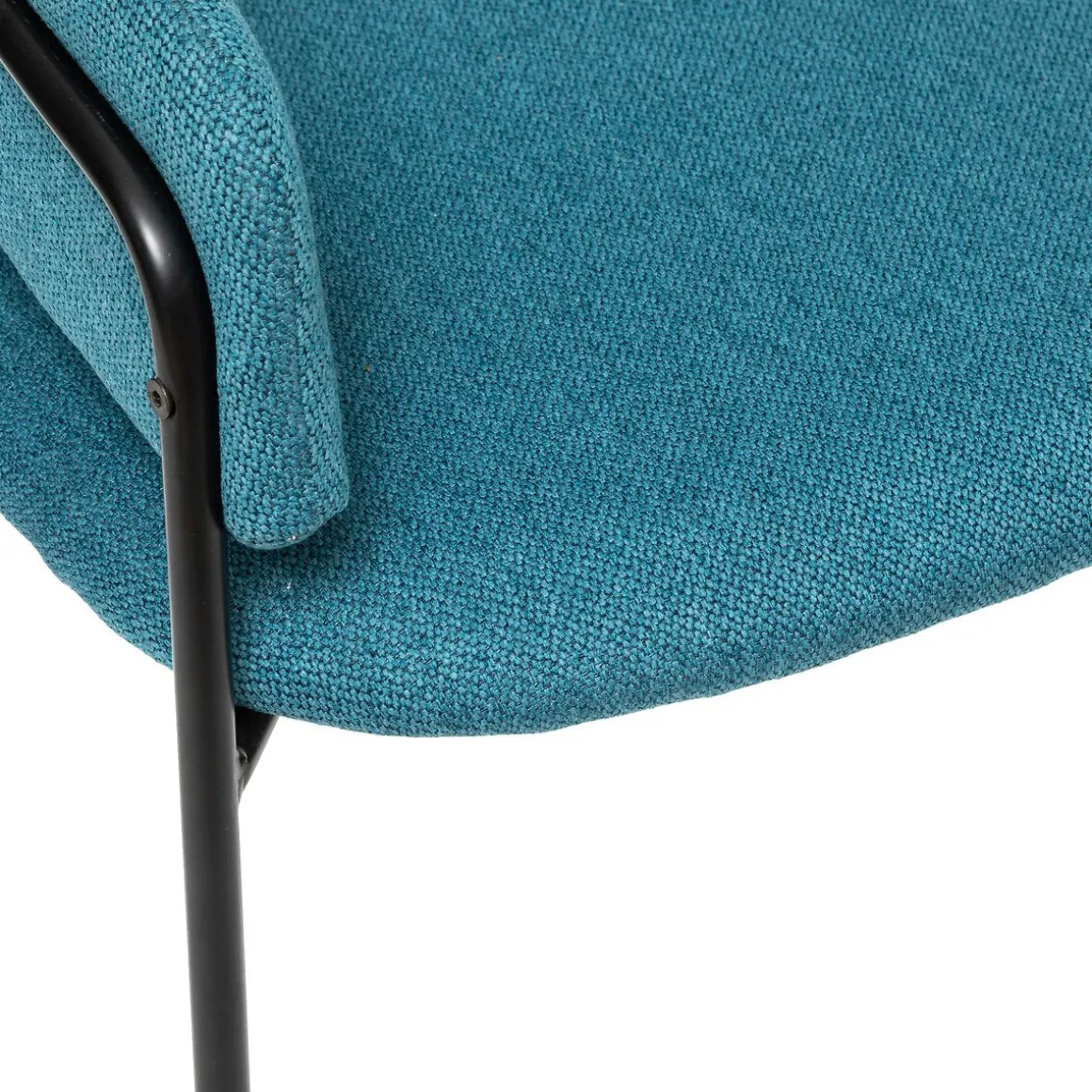 Poltrona SIRON azul claro em veludo