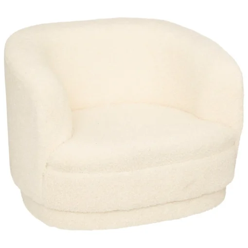 Poltrona SKY pelo bouclé branco