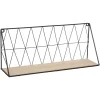 Prateleira de parede ARCHI em mdf e metal preto