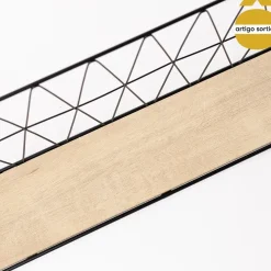 Prateleira de parede em metal e mdf 48cm