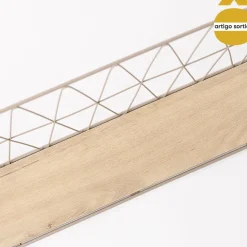 Prateleira de parede em metal e mdf 48cm